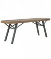 vidaXL Garden Bench | Brown and Grey | Solid Acacia wood and Steel | 120 cm