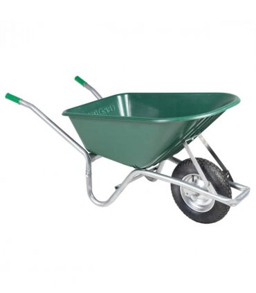 vidaXL Wheelbarrow Green 90 L 150 kg Galvanised Steel and Plastic