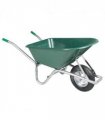 vidaXL Wheelbarrow Green 90 L 150 kg Galvanised Steel and Plastic