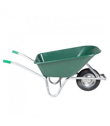 vidaXL Wheelbarrow Green 90 L 150 kg Galvanised Steel and Plastic