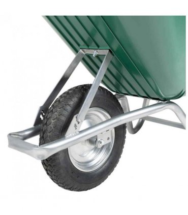 vidaXL Wheelbarrow Green 90 L 150 kg Galvanised Steel and Plastic