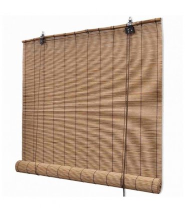 vidaXL Bamboo Roller Blinds 2 pcs 150 x 220 cm Brown