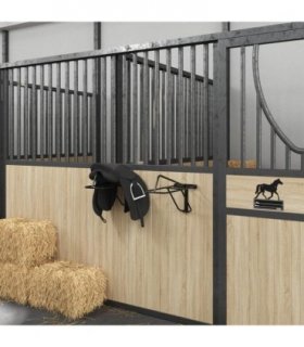 vidaXL Foldable Saddle Rack Wall Mounted Black Iron