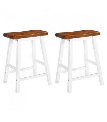 vidaXL Bar Table and Stool Set 3 Pieces Solid Wood