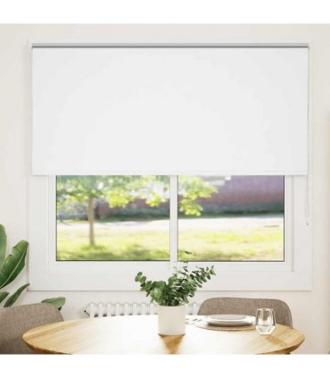 vidaXL Roller Blind Blackout White 165x150 cm Fabric Width 161.6 cm Polyester