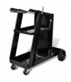 Welding Cart Black Trolley with 3 Shelves Workshop Organiser