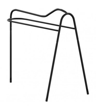 vidaXL Saddle Rack 3 Legged Freestanding Black Iron