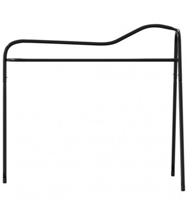 vidaXL Saddle Rack 3 Legged Freestanding Black Iron
