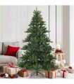 vidaXL Artificial Hinged Christmas Tree Green 180 cm PVC, steel
