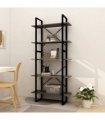 vidaXL 5-Tier Book Cabinet Grey 80x30x175 cm Pinewood