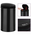 vidaXL Automatic Sensor Dustbin 40 L Carbon Steel Black