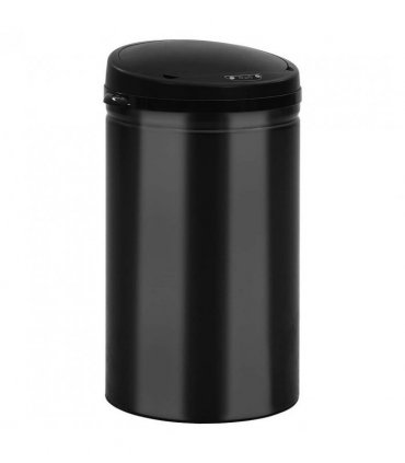 vidaXL Automatic Sensor Dustbin 40 L Carbon Steel Black