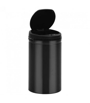 vidaXL Automatic Sensor Dustbin 40 L Carbon Steel Black