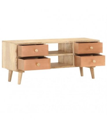 vidaXL TV Cabinet 110x30x45 cm Solid Mango Wood