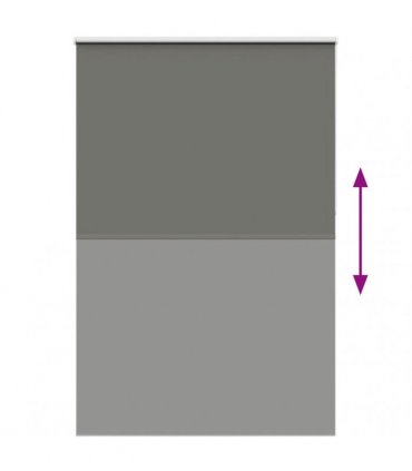 vidaXL Roller Blind Blackout Grey 160x210 cm Fabric Width 156.6 cm Polyester