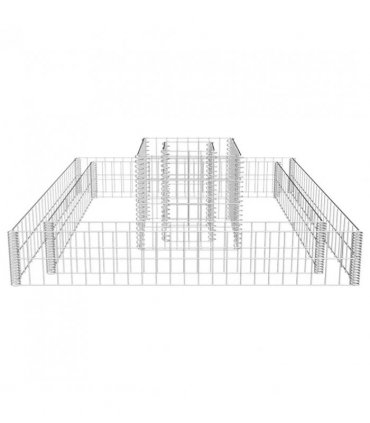 vidaXL Gabion Planter Galvanised Steel 120x120x20
