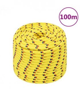 vidaXL Boat Rope Yellow 12 mm 100 m Polypropylene