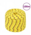 vidaXL Boat Rope Yellow 12 mm 100 m Polypropylene
