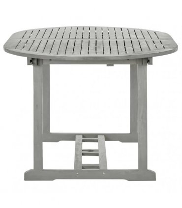 vidaXL Dining Table | Grey | Solid acacia wood with grey wash finish | Medium
