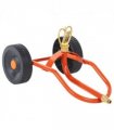 vidaXL Wheeled Sprinkler Sled with Rotatable Head Red Steel
