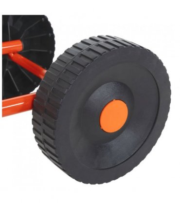 vidaXL Wheeled Sprinkler Sled with Rotatable Head Red Steel