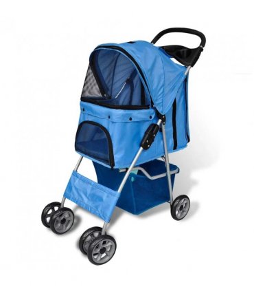 vidaXL Dog Stroller 15 kg Blue