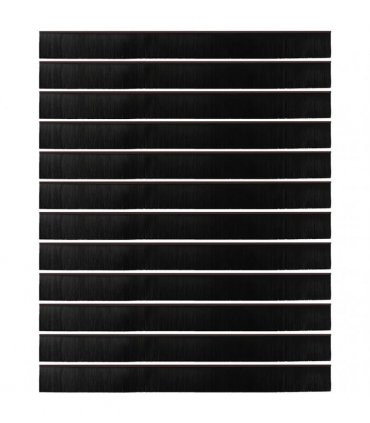 vidaXL Screw-on Door Brush Seals 12 pcs Brown 100 cm Aluminium Alloy