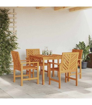 vidaXL Garden Dining Set 5 pcs Brown Solid Acacia Wood