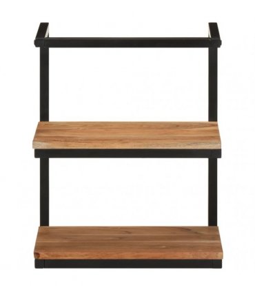 vidaXL Wall Shelf 40x30x50 cm Solid Wood Acacia and Iron