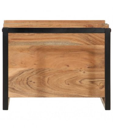 vidaXL Wall Shelf 40x30x50 cm Solid Wood Acacia and Iron