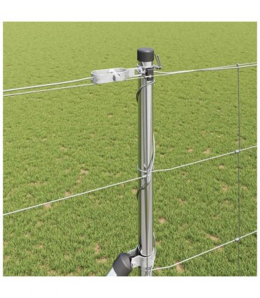 vidaXL Welded Wire Fence with Spikes 50 x 1.5 m Galvanised Steel Mesh
