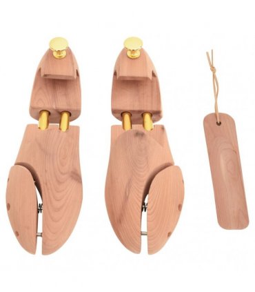 vidaXL Shoe Stretcher with Shoe Horn EU 44-45 Solid Wood Cedar