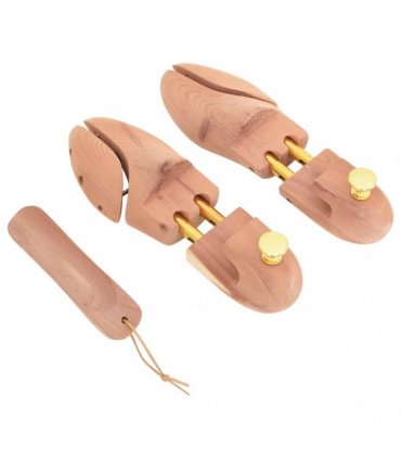 vidaXL Shoe Stretcher with Shoe Horn EU 44-45 Solid Wood Cedar