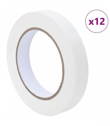 vidaXL Painter Masking Tapes 12 pcs White 19mm x 50m Paper