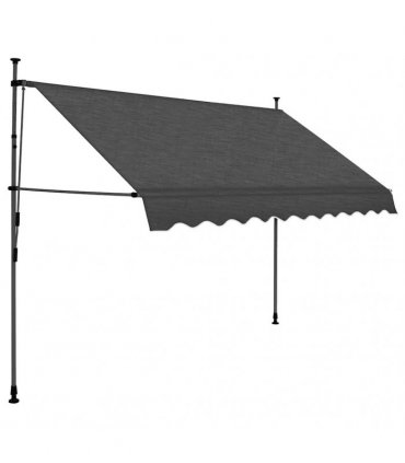 vidaXL Manual Retractable Awning with LED 300 cm Anthracite