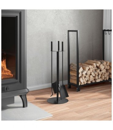 vidaXL 4 Piece Fireplace Tool Set 22x59 cm Steel