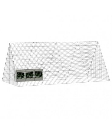 vidaXL Rabbit Cage Silver 215 x 100 x 85 cm Galvanised Steel