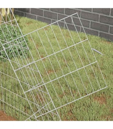 vidaXL Rabbit Cage Silver 215 x 100 x 85 cm Galvanised Steel