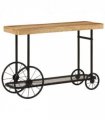vidaXL Console Table 112x36x76 cm Solid Wood Mango and Iron
