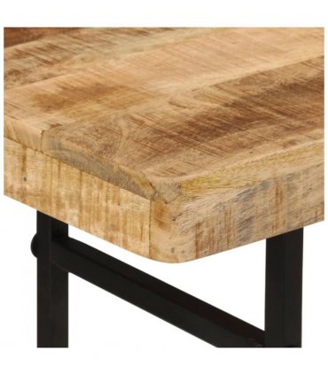 vidaXL Console Table 112x36x76 cm Solid Wood Mango and Iron