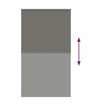 vidaXL Roller Blind Blackout Grey 135x230 cm Fabric Width 131.6 cm Polyester