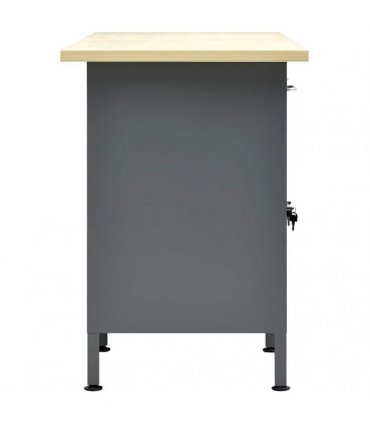vidaXL Workbench Black 160x60x85 cm Steel