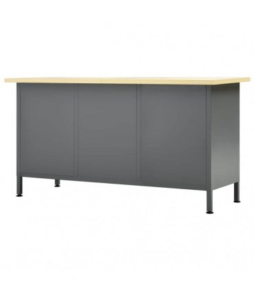vidaXL Workbench Black 160x60x85 cm Steel
