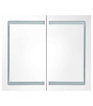 vidaXL LED Bathroom Mirror Cabinet 80x12.2x68 cm