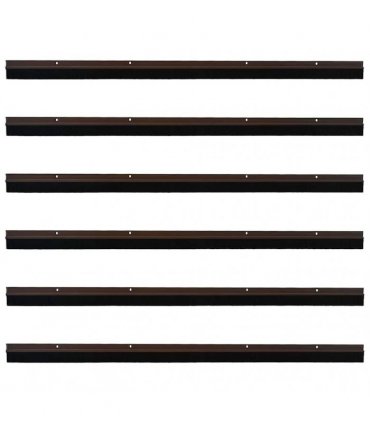 vidaXL Screw-on Door Brush Seals 6 pcs Brown 100 cm Aluminium Alloy