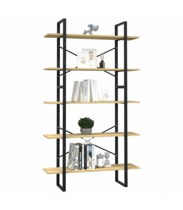 vidaXL 5-Tier Book Cabinet 100x30x175 cm Pinewood