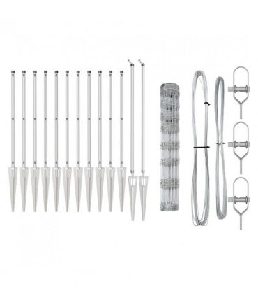 vidaXL Welded Wire Fence with Spikes 25 x 1 m Galvanised Steel Silver
