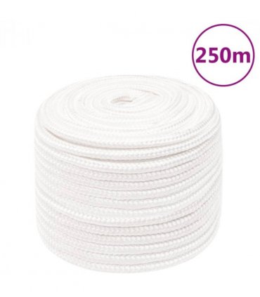 vidaXL Boat Rope Full White 12 mm 250 m Polypropylene