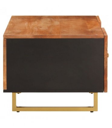 vidaXL Coffee Table Brown and Black 100x54x40 cm Solid Wood Mango