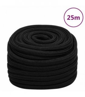 vidaXL Work Rope Black 20 mm 25 m Polyester